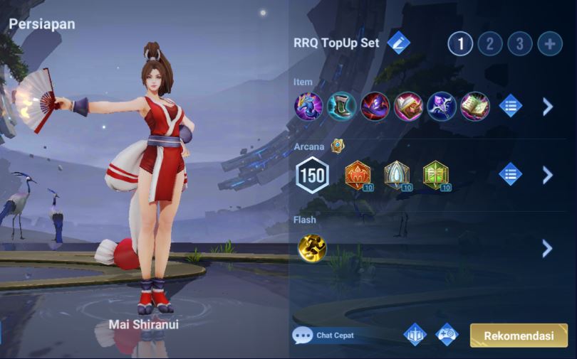 Set Build Mai Shiranui Honor of Kings
