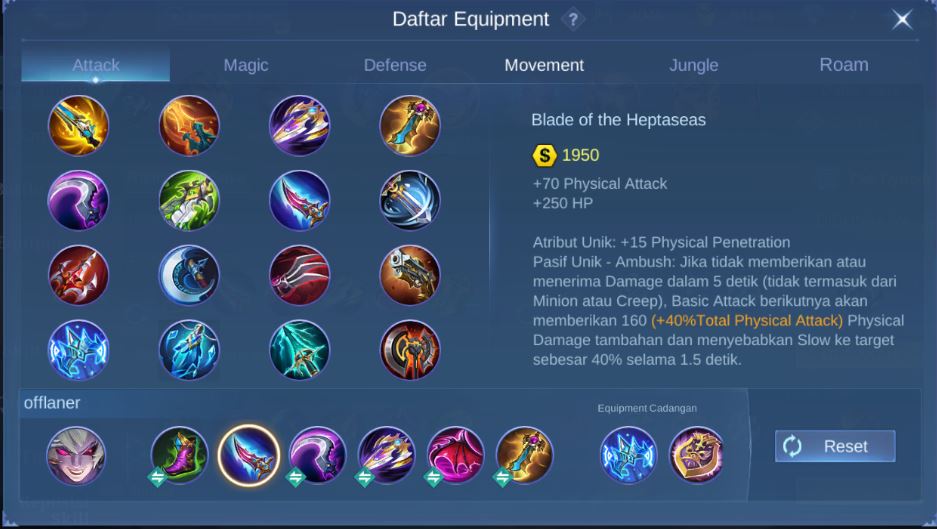 Build Dyrroth Mobile Legends