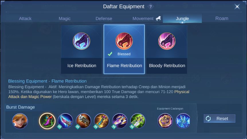 Item Fanny Tersakit MLBB