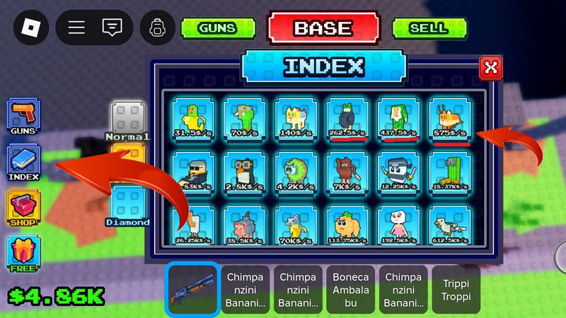 Shoot a Brainrot Farming