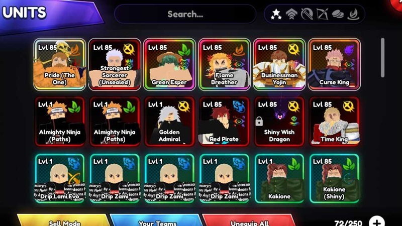 Build Loadout Anime Last Stand