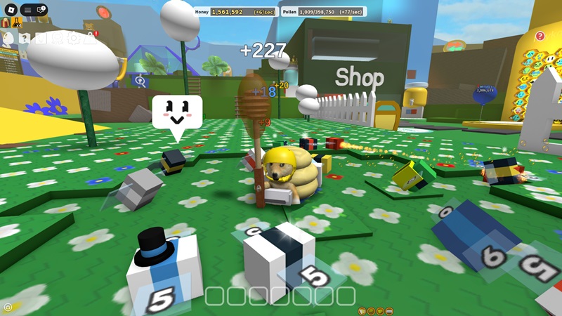 bee swarm simulator pollen farming