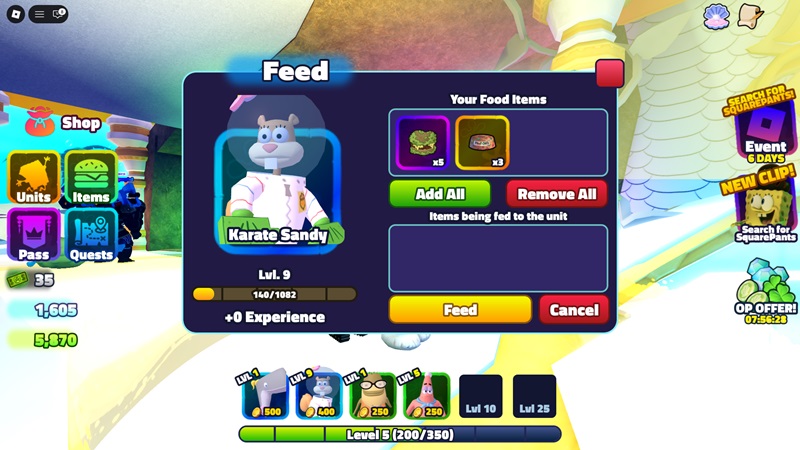 spongebob tower defense tower build