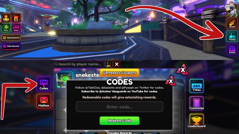 code Anime Vanguards februari 2026