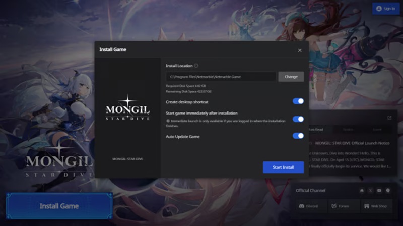 download mongil star dive