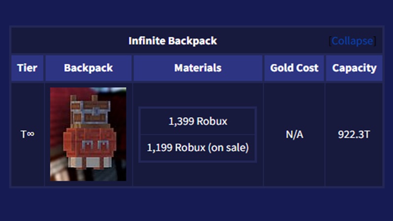 upgrade backpack subterra