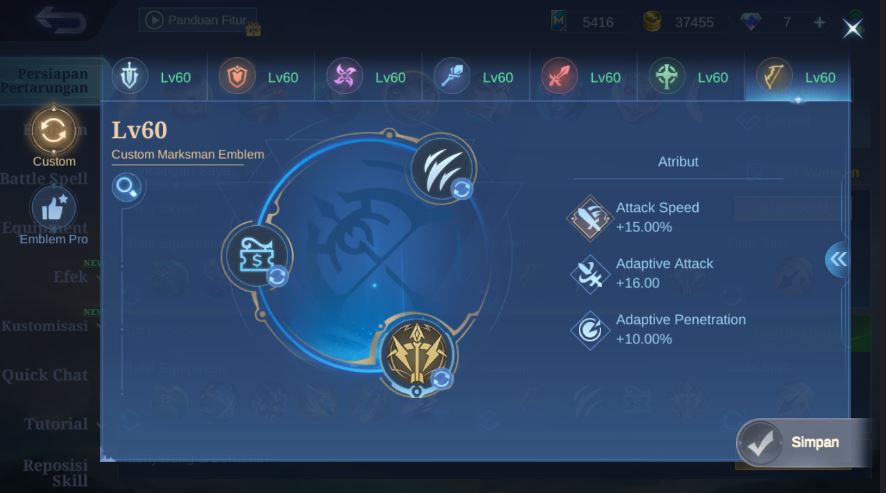 Emblem dan Talent Wanwan Tersakit