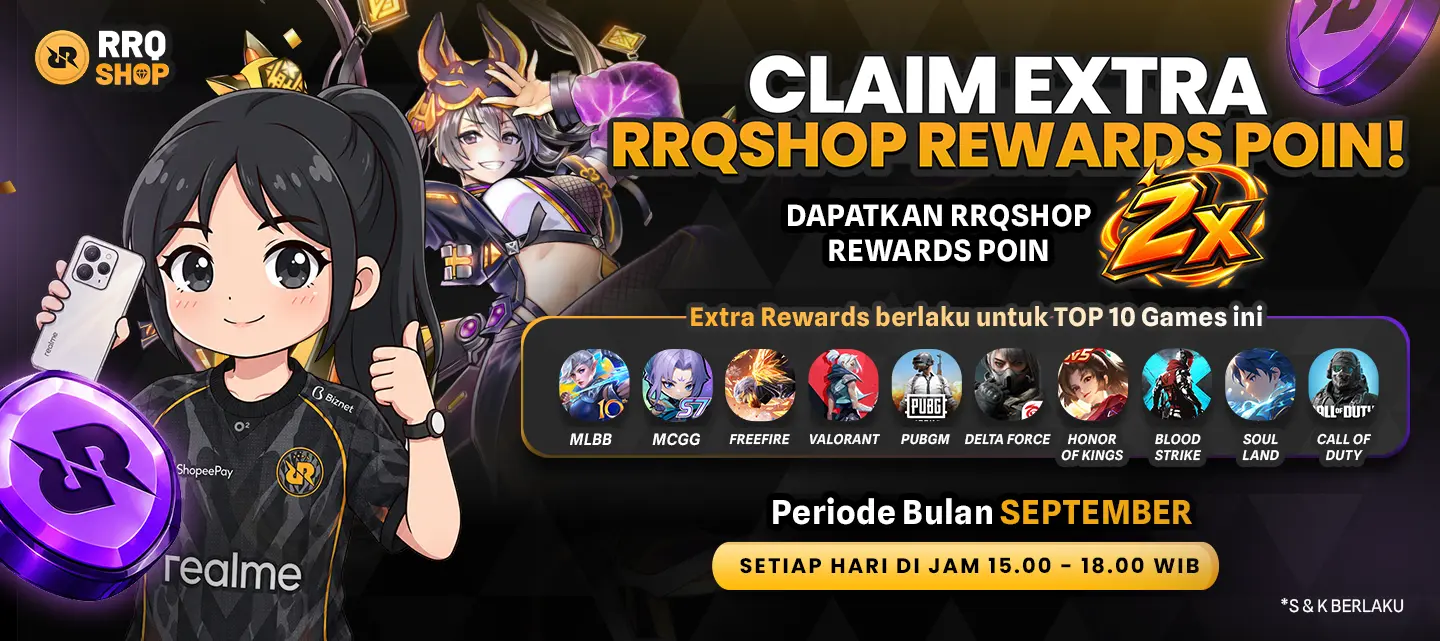 Unlimited Double Cashback RRQSHOP Rewards